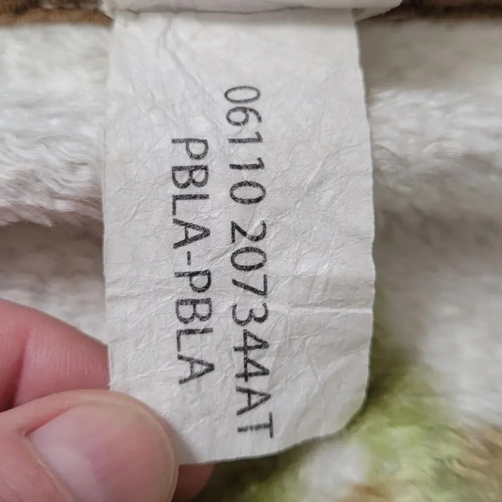Vtg Disney Winnie The Pooh & Piglet Baby Blanket Cream Fleece Plush Crib Throw